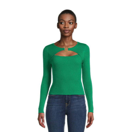 Derek Heart Juniors Cutout O-Ring Sweater, Lightweight