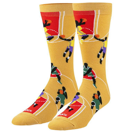 Cool Socks Basketball Fun Print Novelty Crew Socks for Men