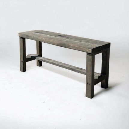 Woven Paths Rustic Bella Solid Wood Entryway Accent Bench, Gray