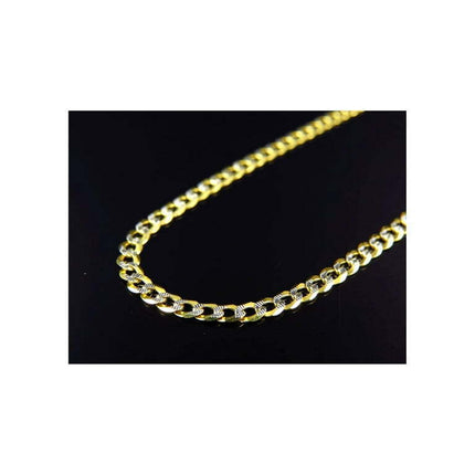 Real 10K Yellow Gold Solid Diamond Cut Cuban Link Chain Necklace 18-26" (2.5MM)