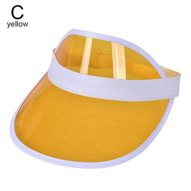 Child Kids Tennis Beach Colored Plastic Clear Transparent Casino Visor GX W9V9