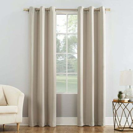 Mainstays Blackout Energy Efficient Grommet Single Curtain Panel, 40"x84", Beige