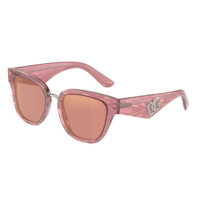 Sunglasses Dolce & Gabbana DG 4437 3405A4 Fleur Pink Dark Mirror Re