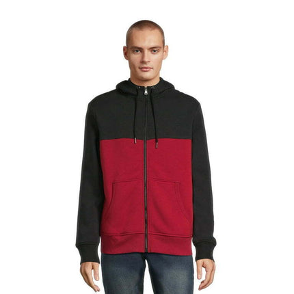 George Men’s Faux Sherpa Fleece Lined Jacket with Hood, Sizes S-3XL