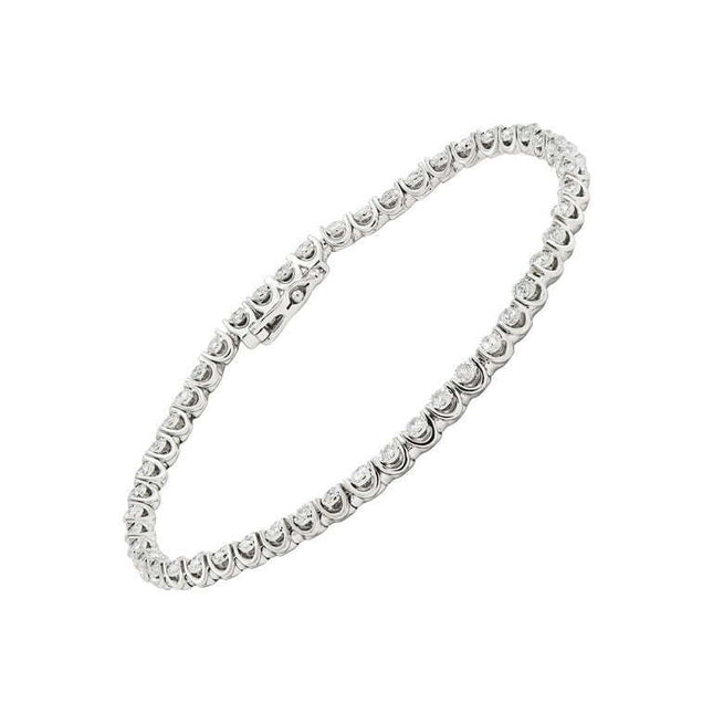 Women's Finecraft '1 cttw Diamond Tennis Bracelet' in Sterling Silver