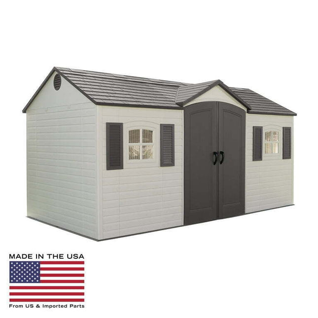 Lifetime 15 ft. x 8 ft. Outdoor Storage Shed - 6446