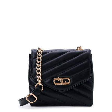 Time and Tru Women?s Brit Flap Front Crossbody Bag, Black