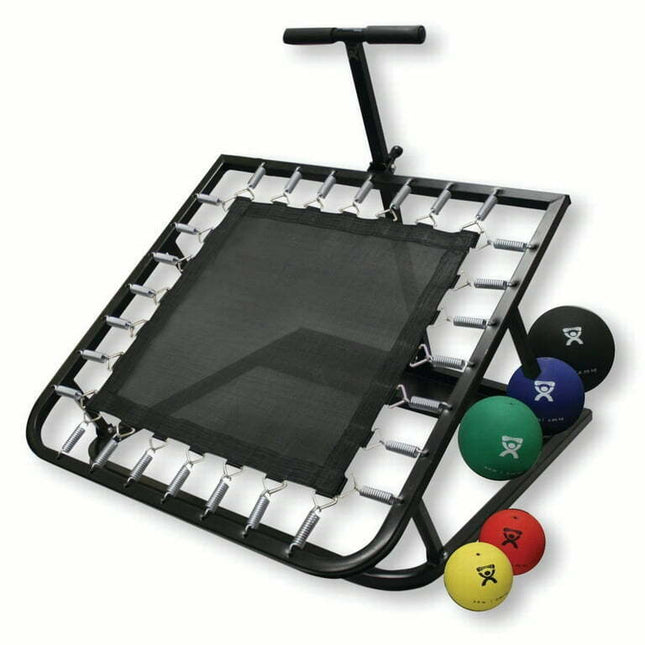 CanDo Adjustable Ball Rebounder, Set with Rectangular Rebounder, 5-Balls