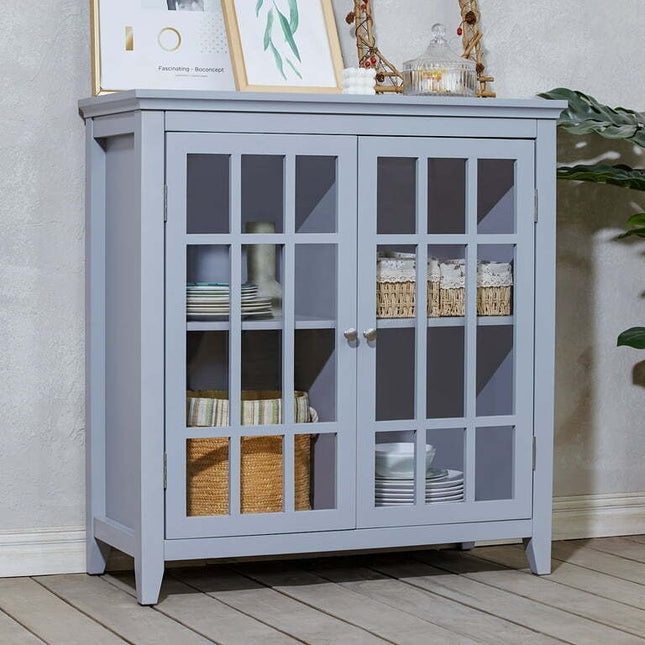 HouseInBox Grey Accent Cabinet, 36" Multipurpose Cabinet