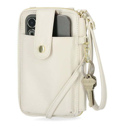 MUNDI Jacqui Vegan Leather RFID Womens Crossbody Cell Phone Purse Holder Wallet
