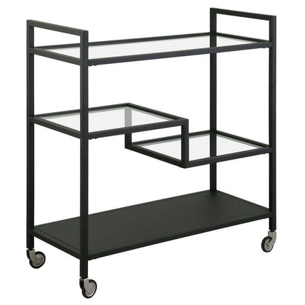 Evelyn&Zoe Modern/Contemporary 33" Wide Blackened Bronze Bookcase