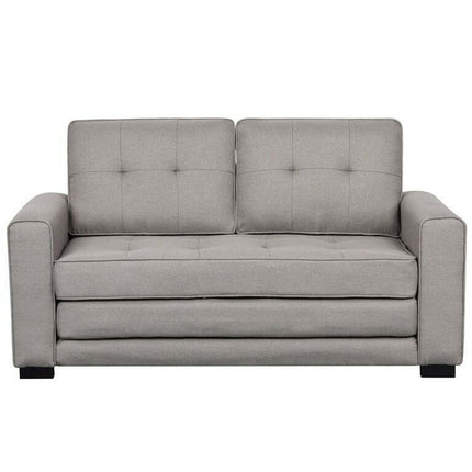 US Pride Furniture Franco Convertible Sleeper Loveseat, Light Brown