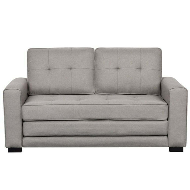 US Pride Furniture Franco Convertible Sleeper Loveseat, Light Brown