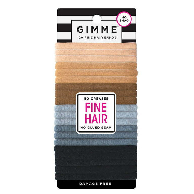 Gimme Ponytail Holder Hair Tie for Fine Hair, Neutral Colors, 20 Ct