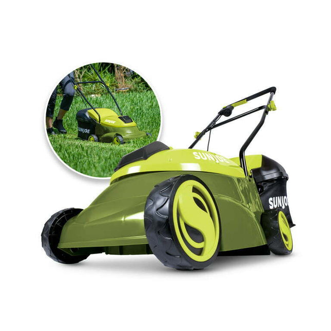 Sun Joe 28V Cordless 14" Brushless Push Lawn Mower, 3-Position