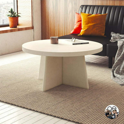 Liam Round Coffee Table, Plaster