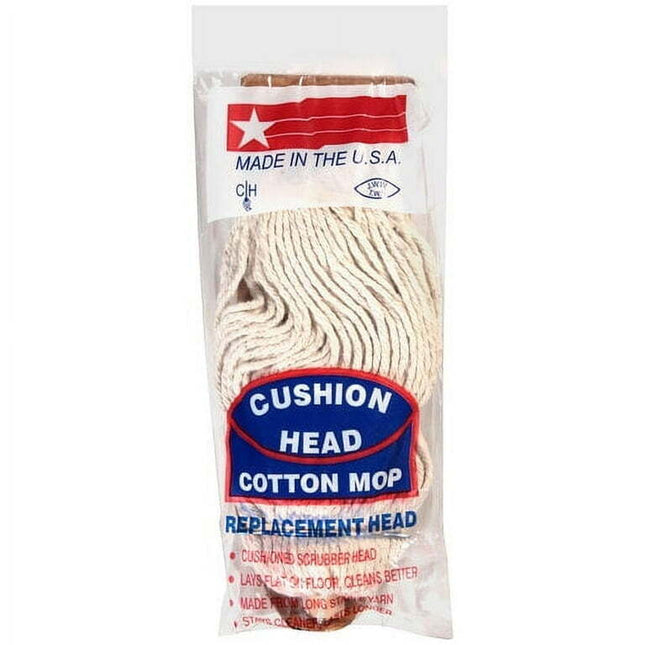 JW Manufacturing Cushion Head Cotton Mop Replacement Head, 1 head