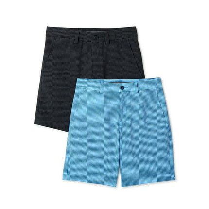 Ben Hogan Boys Gingham Printed Golf Shorts, 2-Pack, Sizes 4-20