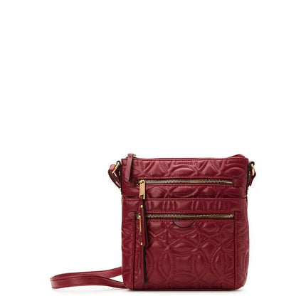 Time and Tru Women's Norah Crossbody Shoulder Bag, Maroon