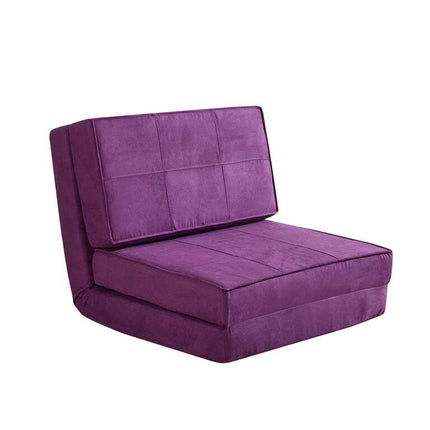 Your Zone Ultra Soft Suede 3 Position Convertible Flip Lounge Chair, Berry
