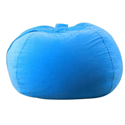 Vikakiooze Kids Stuffed Toy Storage Bean Bag Soft Pouch Stripe Fabric Chair