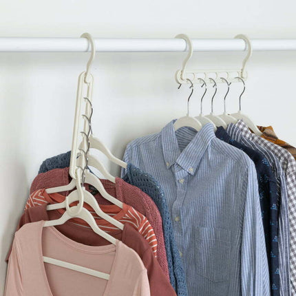 Honey Can Do Set of 5 Collapsible Hangers and 50 Velvet Non-Slip Hangers, White