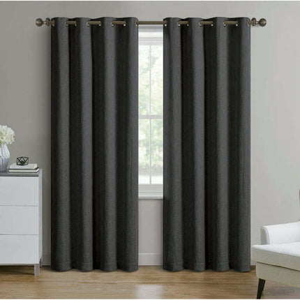 Black Textured Woven Blackout Curtain Panel, Better Homes & Gardens, 50" x 108"