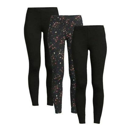 No Boundaries Women's Juniors Ankle Leggings 3-pack