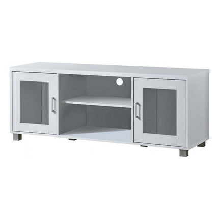 Hodedah 57" Wide Entertainment Center in White