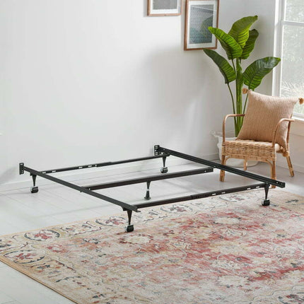 Rest Haven Metal Adjustable Bed Frame with Wheels, Queen/Full/Twin