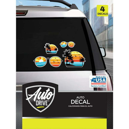 Auto Drive Beach/Sunglasses Decals