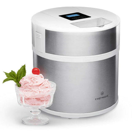 ChefWave Elado 2-Qt. Automatic Ice Cream Maker with 2 Reusable Storage Container