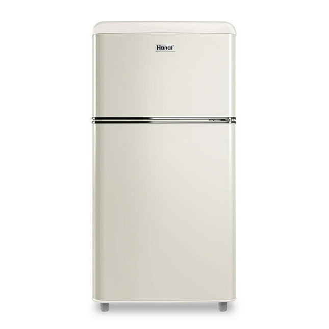 WANAI 3.5 Cu ft Two Door Mini Refrigerator with Freezer,White