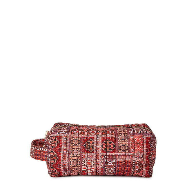 Time and Tru Women's Quilted Pouch with Handle Patchwork