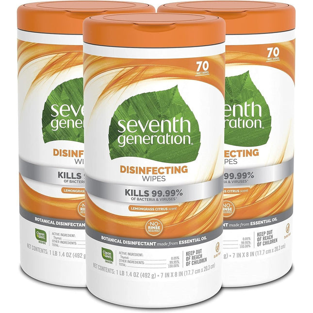 Seventh generation Wipes 70 Count 3 Packs Lowest Price Guarantee  Quick to Ship