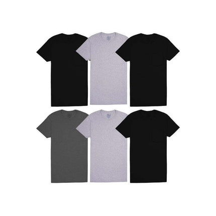 Fruit of the Loom Men's Pocket T-Shirts, 6 Pack, Sizes S-3XL