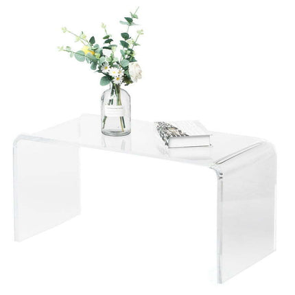 Rectangular Acrylic Waterfall Modern Coffee Table