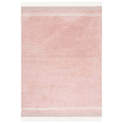 SAFAVIEH Easy Care Tahnee Solid Area Rug, 3' x 5', Pink/Ivory
