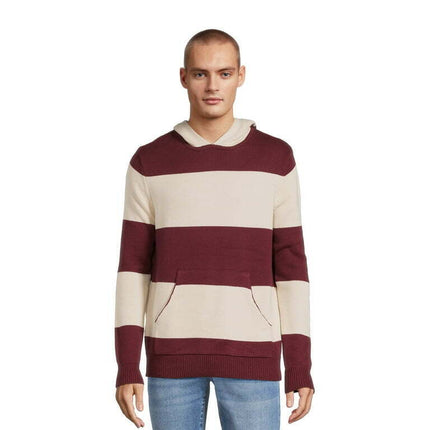 Lazer Men's Rugby Stripe Hooded Sweater, Sizes S-XL