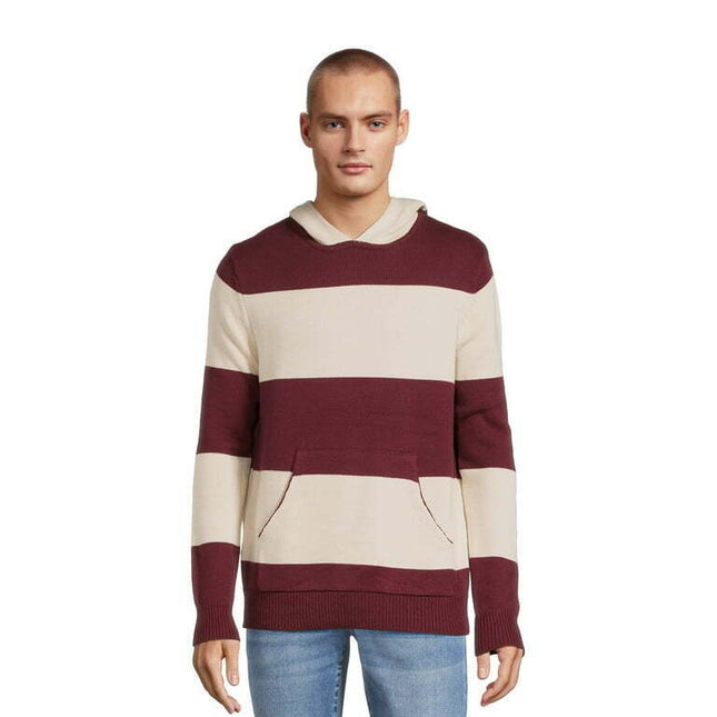 Lazer Men's Rugby Stripe Hooded Sweater, Sizes S-XL