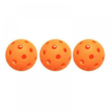 Outdoor Pickleball Balls,40 Holes 3 Pack,High-Vis Optic Orange Pickleballs Set