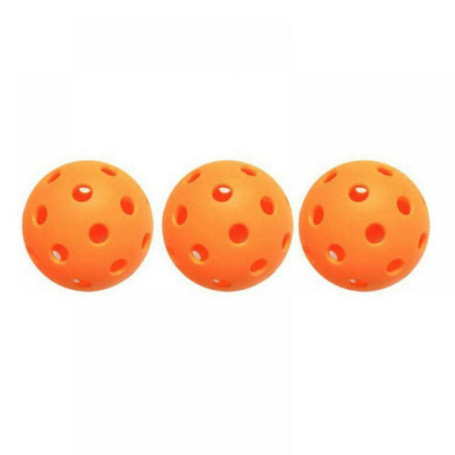 Outdoor Pickleball Balls,40 Holes 3 Pack,High-Vis Optic Orange Pickleballs Set