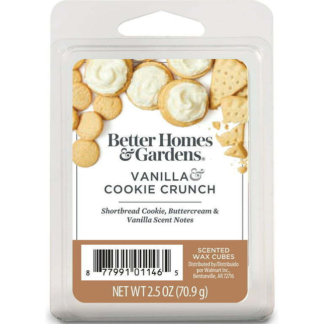 Vanilla Cookie Crunch Scented Wax Melts, Better Homes & Gardens, 2.5 oz (1-Pack)