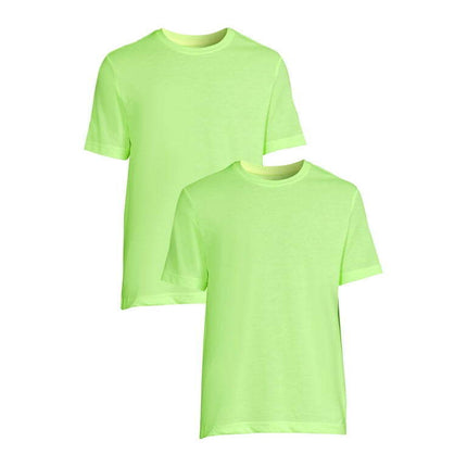 Athletic Works Men's and Big Men's Crew Neck Tee, 2-Pack, Sizes S-4XL