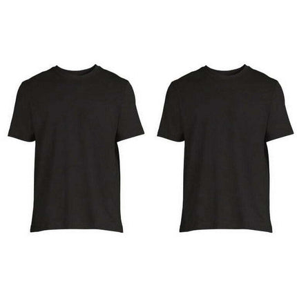 Athletic Works Men's and Big Men's Crew Neck Tee, 2-Pack, Sizes S-4XL