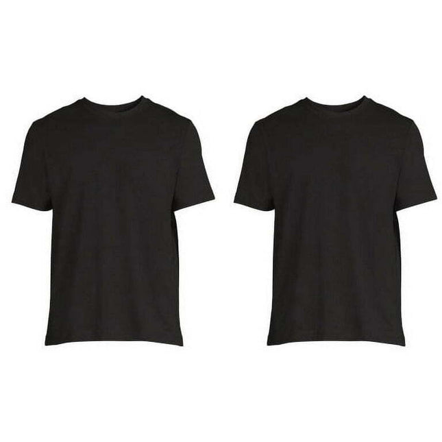 Athletic Works Men's and Big Men's Crew Neck Tee, 2-Pack, Sizes S-4XL