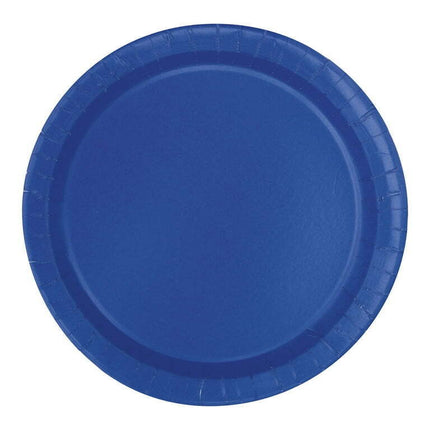 Way to Celebrate! Electric Blue Paper Dessert Plates, 7in, 24ct