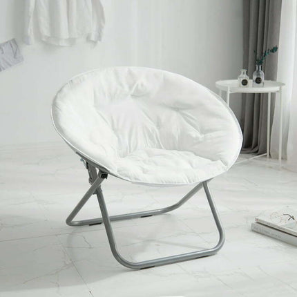 Mainstays Large Super Soft Microsuede 30" Saucer Chair, Kids and Adults, White