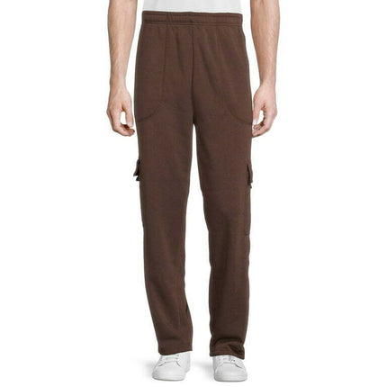 Climate Concepts Men's and Big Men's Fleece Cargo Pocket Sweatpants, Sizes S-5XL
