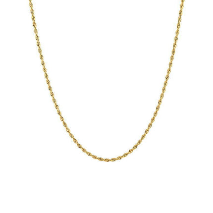Brilliance Fine Jewelry 1.6MM 10K Yellow Gold Polished Rope Chain Necklace, 24"